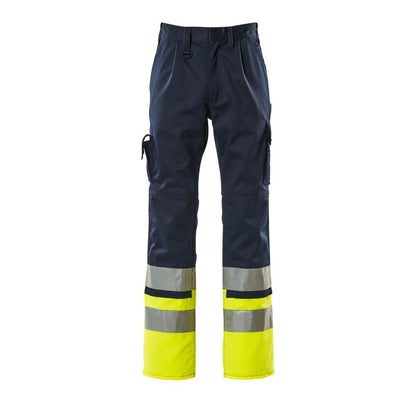 Pantalones MASCOT® Patos, azul marino/amarillo de alta visibilidad