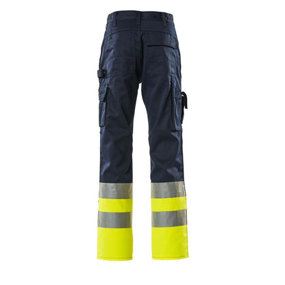 Pantalones MASCOT® Patos, azul marino/amarillo de alta visibilidad