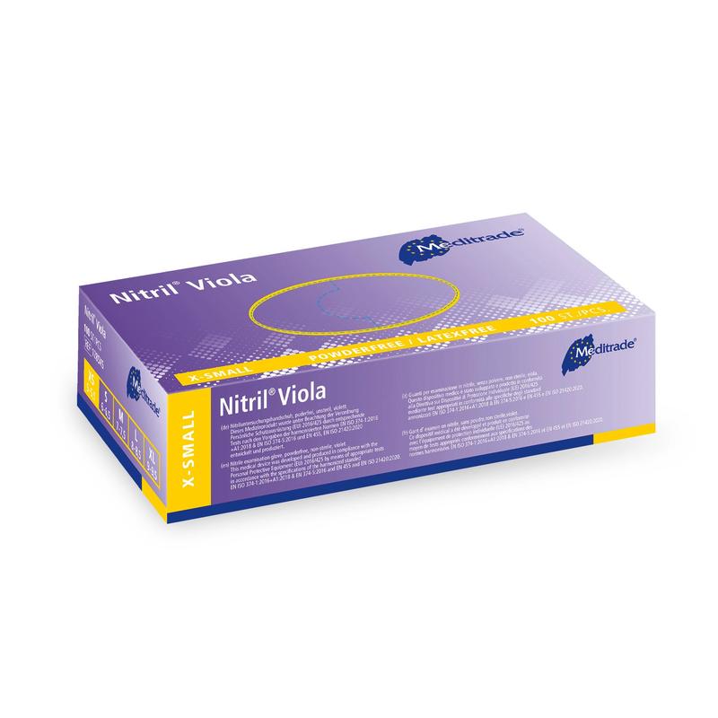 Meditrade Nitril® Viola Nitrile Guantes de color púrpura
