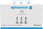 Lancetas de seguridad Alphacheck TRI 23G | Paquete (100 piezas)