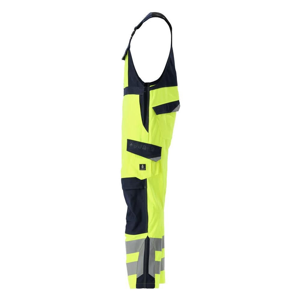 MASCOT® Davos Multisafe dungarees, hi-vis yellow/black-blue