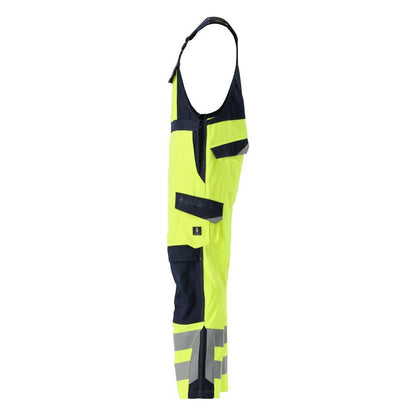 MASCOT® Davos Multisafe dungarees, hi-vis yellow/black-blue