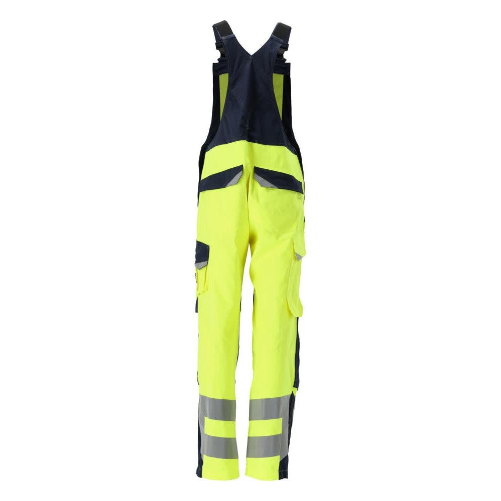 MASCOT® Davos Multisafe dungarees, hi-vis yellow/black-blue