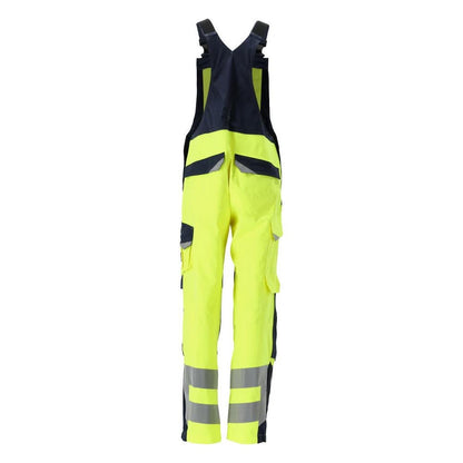 MASCOT® Davos Multisafe dungarees, hi-vis yellow/black-blue