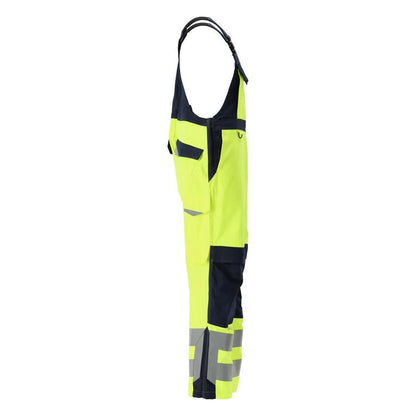 MASCOT® Davos Multisafe dungarees, hi-vis yellow/black-blue