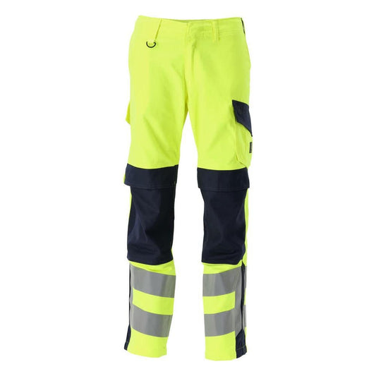 MASCOT® Arbon pantalones Multisafe, amarillo de alta visibilidad/negro-azul