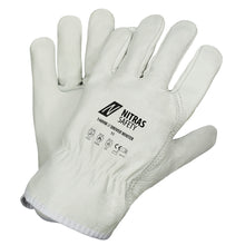 NITRAS DRIVER WINTER, full-grain cowhide gloves, gray