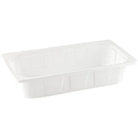 La bandeja de polipropileno 1/3 GN de Duni GmbH, de color blanco (325 x 176 x 65 mm), presenta los laterales ligeramente biselados y un borde plano. Este recipiente rectangular de polipropileno es ideal para el sector de la restauración y se suministra en un paquete de 144 unidades.