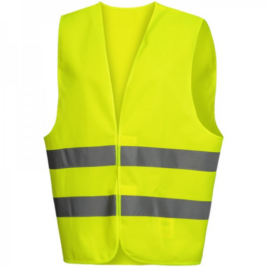 Nitras varningsskydd Vest Neon Yellow Breathable Reflex Strip för god sikt