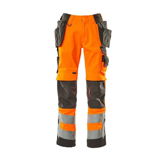 Pantalón artesano MASCOT® Wigan, naranja de alta visibilidad/antracita oscuro