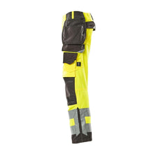 Pantalón artesano MASCOT® Wigan, amarillo de alta visibilidad/antracita oscuro