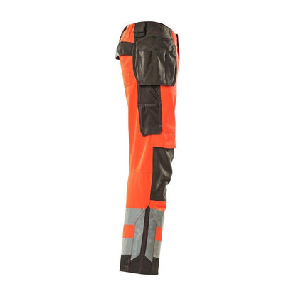 Pantalón artesano MASCOT® Wigan, rojo de alta visibilidad/antracita oscuro