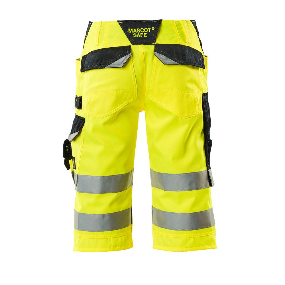 MASCOT® Luton three-quarter trousers, hi-vis yellow/black-blue