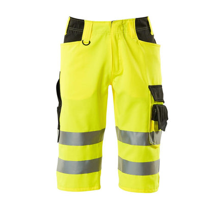 MASCOT® Luton pantalones tres cuartos, amarillo de alta visibilidad/negro