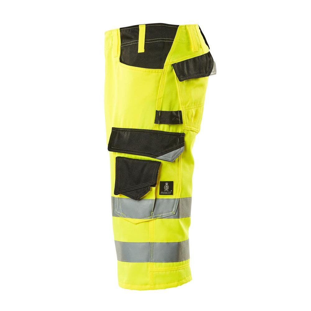 MASCOT® Luton pantalones tres cuartos, amarillo de alta visibilidad/negro