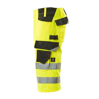 MASCOT® Luton pantalones tres cuartos, amarillo de alta visibilidad/negro
