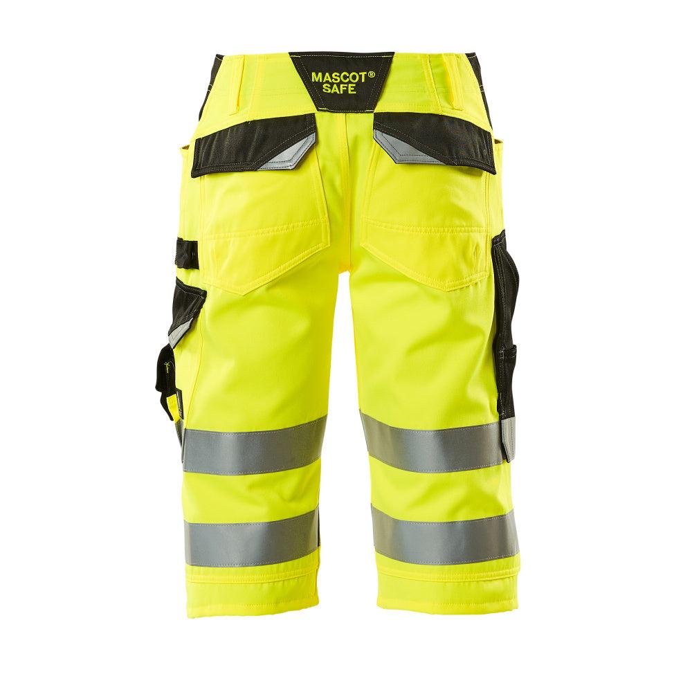 MASCOT® Luton pantalones tres cuartos, amarillo de alta visibilidad/negro
