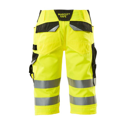 MASCOT® Luton pantalones tres cuartos, amarillo de alta visibilidad/negro