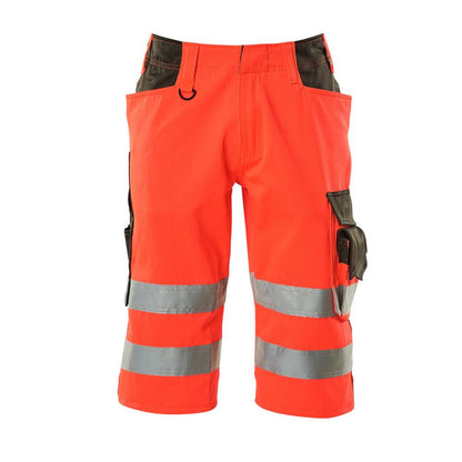 MASCOT® Luton three-quarter trousers, hi-vis red/dark anthracite