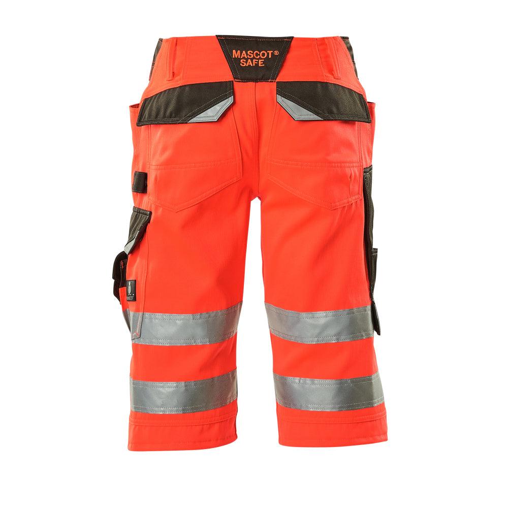 MASCOT® Luton three-quarter trousers, hi-vis red/dark anthracite