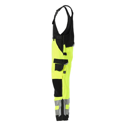 MASCOT® Newcastle dungarees, hi-vis yellow/black
