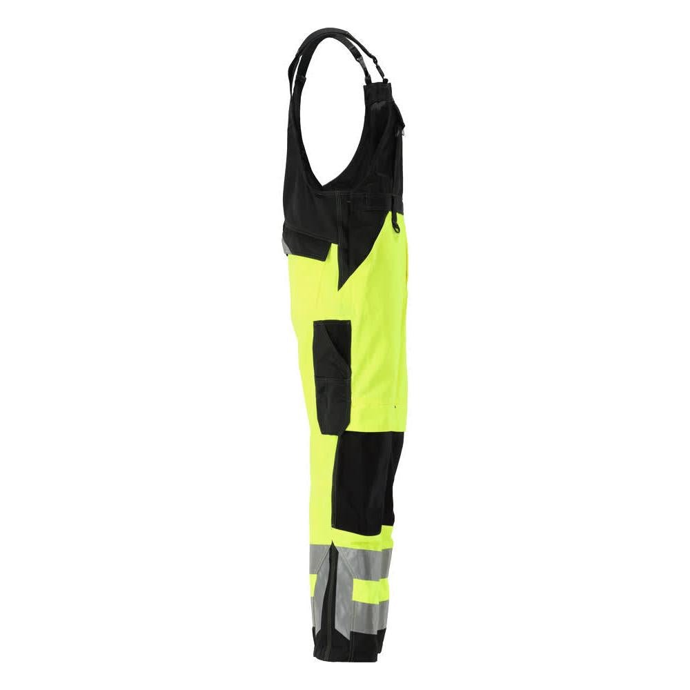 MASCOT® Newcastle dungarees, hi-vis yellow/black