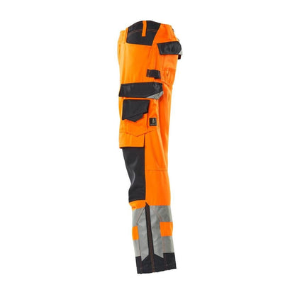 MASCOT® Kendal trousers, hi-vis orange/black-blue