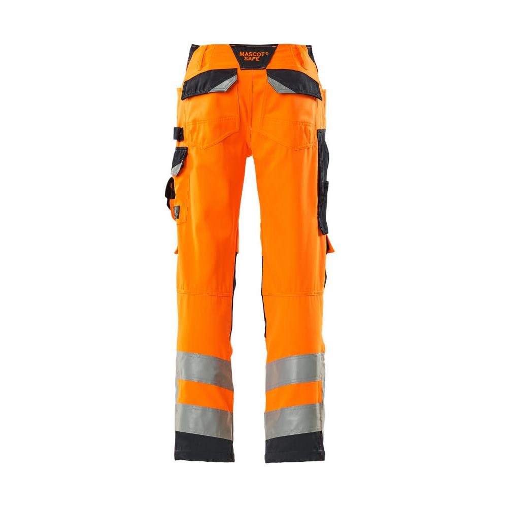 MASCOT® Kendal trousers, hi-vis orange/black-blue