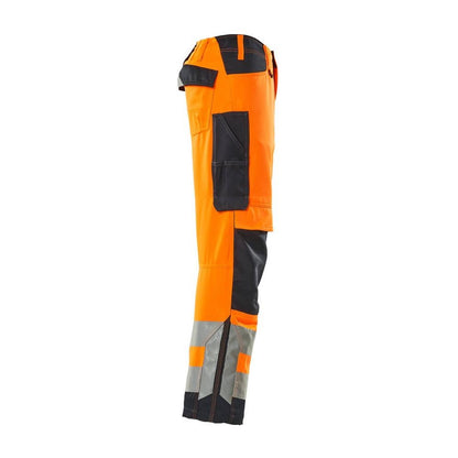 MASCOT® Kendal trousers, hi-vis orange/black-blue