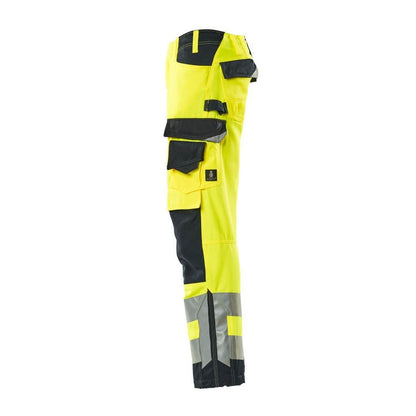 MASCOT® Kendal trousers, hi-vis yellow/black-blue