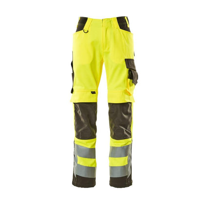 Pantalón MASCOT® Kendal, amarillo de alta visibilidad/antracita oscuro