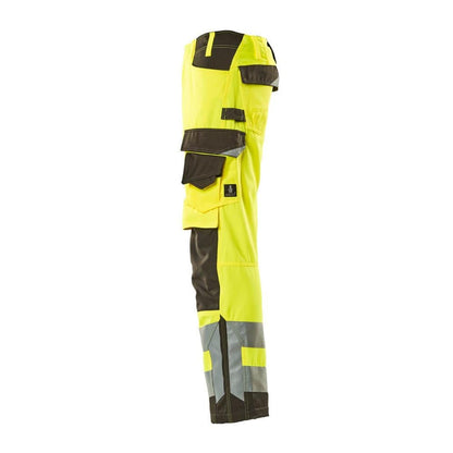 Pantalón MASCOT® Kendal, amarillo de alta visibilidad/antracita oscuro