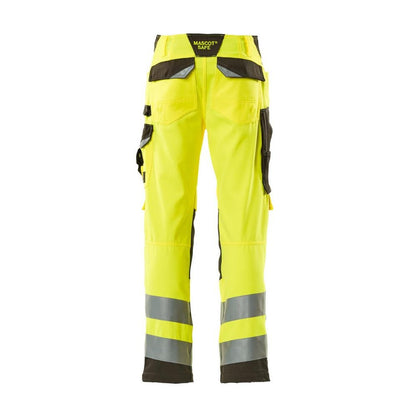 Pantalón MASCOT® Kendal, amarillo de alta visibilidad/antracita oscuro