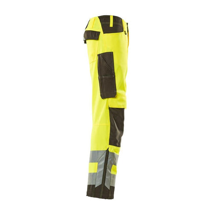 Pantalón MASCOT® Kendal, amarillo de alta visibilidad/antracita oscuro
