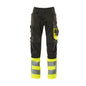 MASCOT® Leeds trousers, black/hi-vis yellow