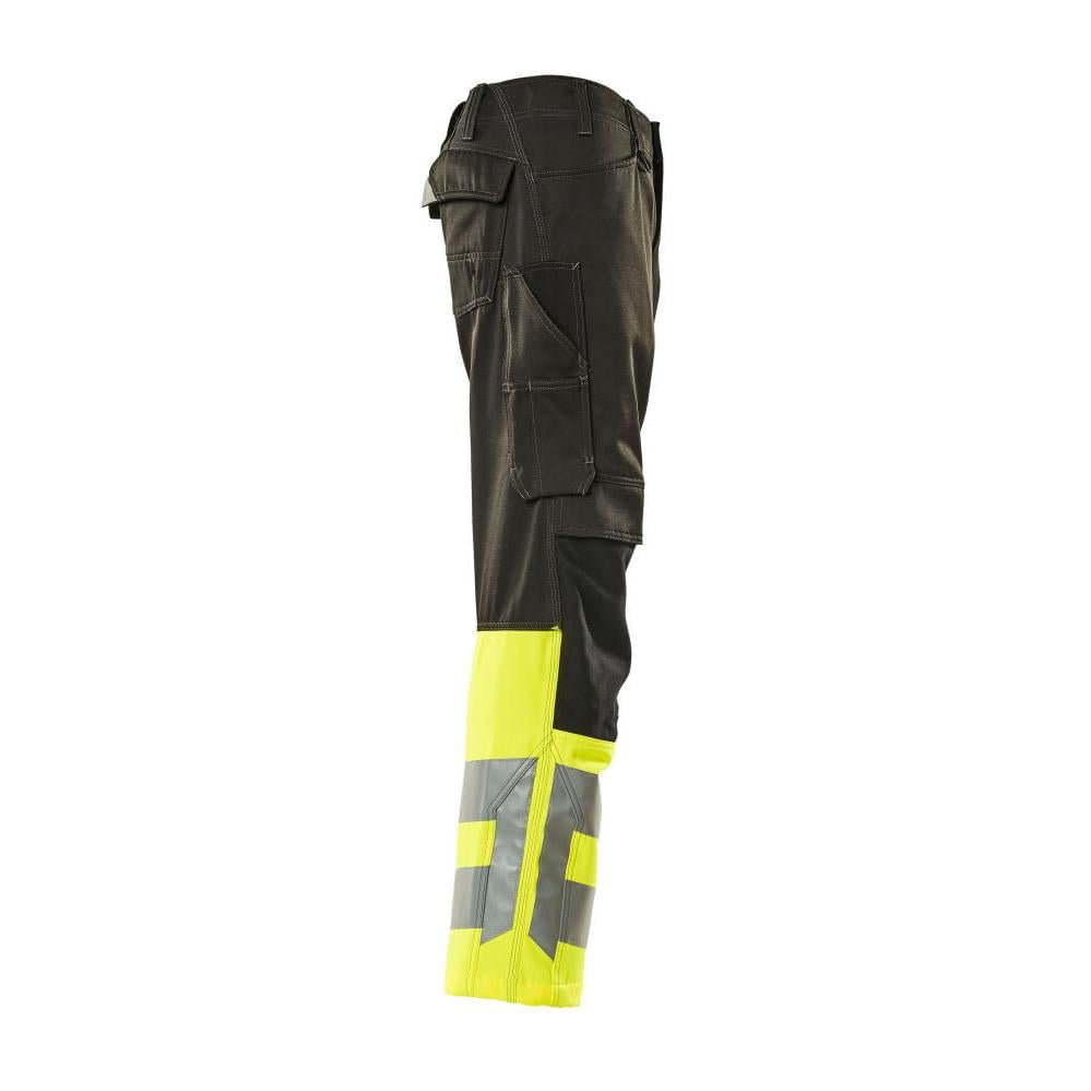 MASCOT® Leeds trousers, black/hi-vis yellow