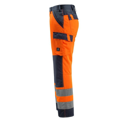 Pantalones MASCOT® Maitland, naranja de alta visibilidad/negro-azul