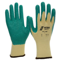 NITRAS GRIP, latex gloves, yellow / green