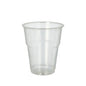 Der PAPSTAR GmbH 70 Kaltgetränkebecher, PLA "pure" glasklar mit Schaumrand, ist ein umweltfreundliches Becher-Ideal zum Servieren von Kaltgetränken und hier leer vor einem schlichten weißen Hintergrund abgebildet.
