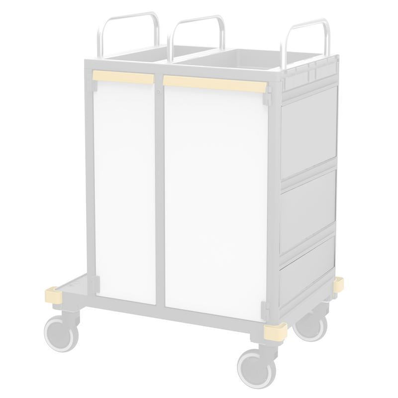 VERMOP side wall multi wall Platinum white, 497 x 174 x 3 cm