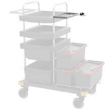 VERMOP holder for kjemikaliesenter med håndtaksholder på travers, 34 x 27 x 9 cm