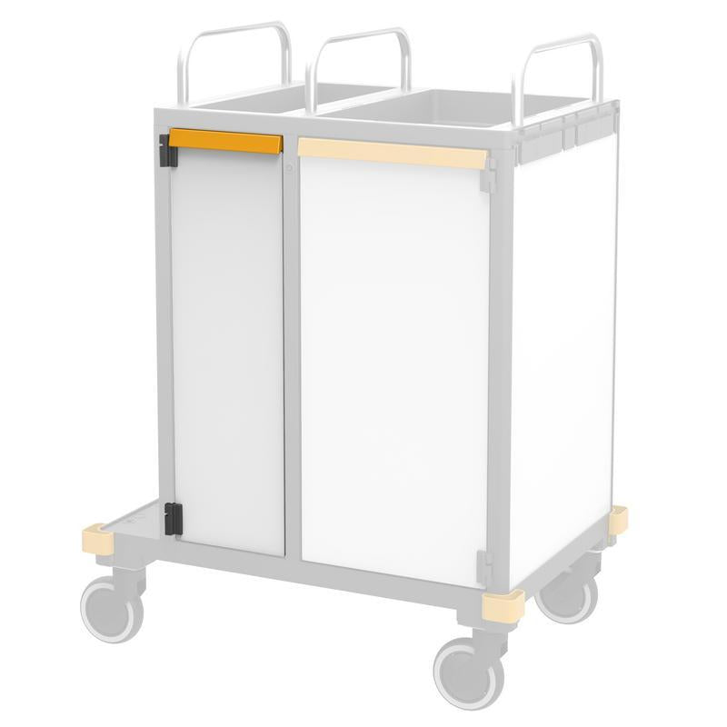 Puerta VERMOP L estrecha + tirador. Plano. Whi.