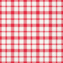 Die Duni GmbH Zellt.Serv.33x33 3lg 1/4 Giovanni Servietten sind rot-weiß kariert, 3-lagig für lange Haltbarkeit, 33x33cm groß und kommen in einer Packung mit 250 hochwertigen Servietten.