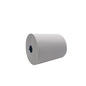 A large white CWS paper roll, 2-ply from CWS with a blue plastic core, known for high absorbency, is depicted horizontally on a white background.