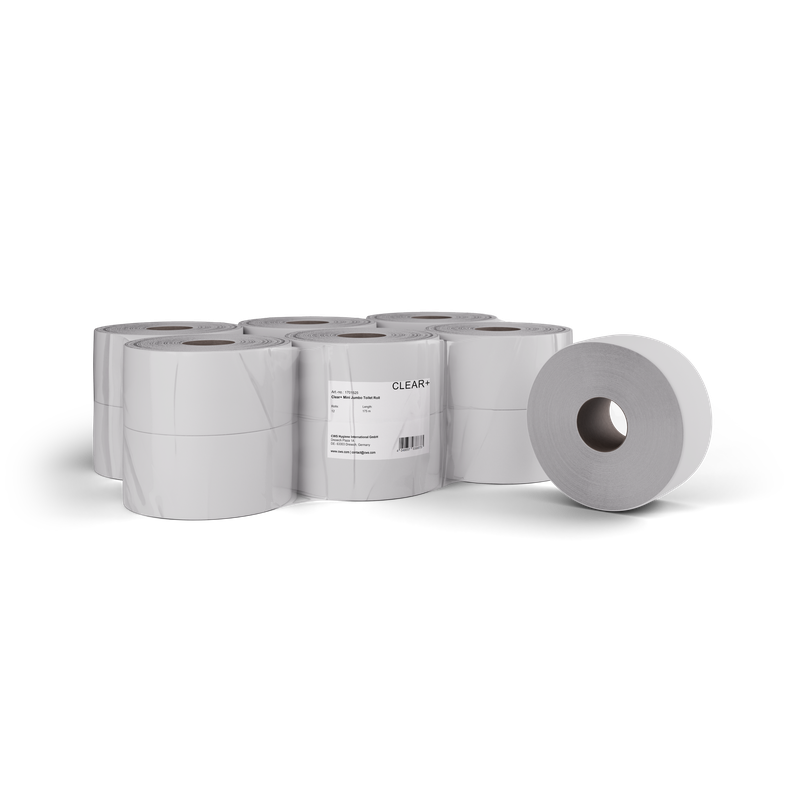 Clear+ Toilettenpapier Midi-Rollen 2-lagig 175m