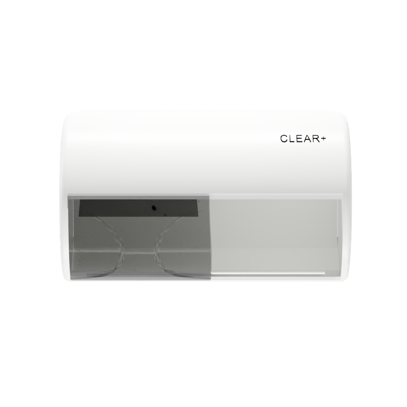 Clear+ Toilettenpapierspender weiß
