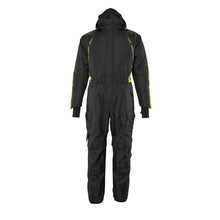 Peto con bolsillos en las rodillas, combinación ligera de invierno, negro/amarillo de alta visibilidad