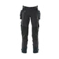 Pantalón con bolsillos colgantes, pantalón elástico, negro-azul