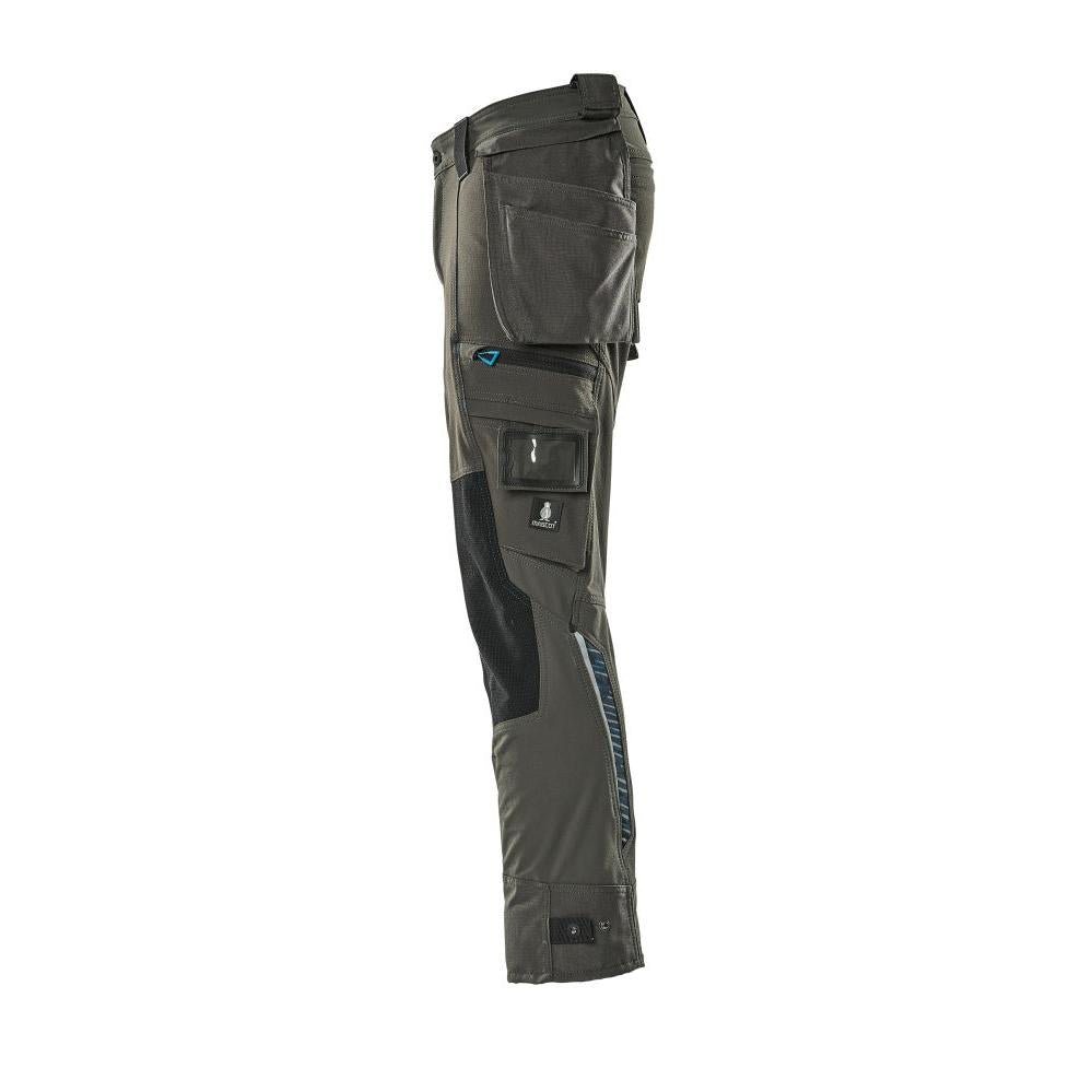 Pantalón con bolsillos colgantes, pantalón elástico, antracita oscuro