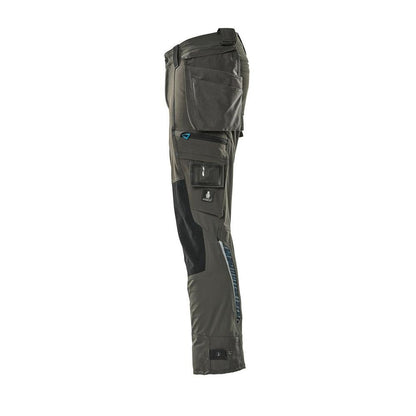 Pantalón con bolsillos colgantes, pantalón elástico, antracita oscuro